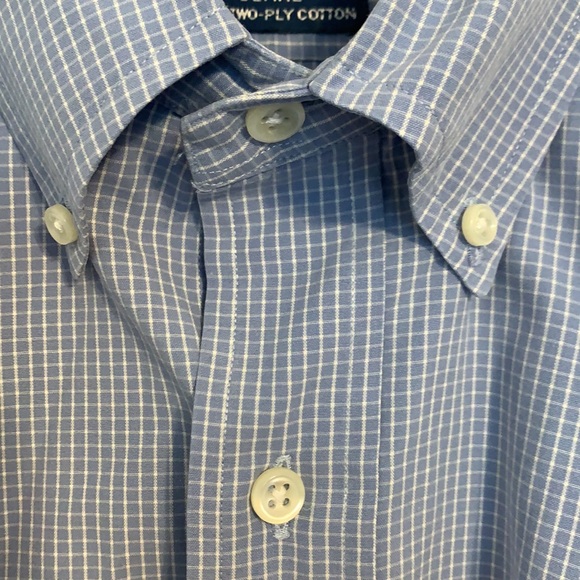 Ralph Lauren short sleeve button down - L blue w/white check - Picture 6 of 7
